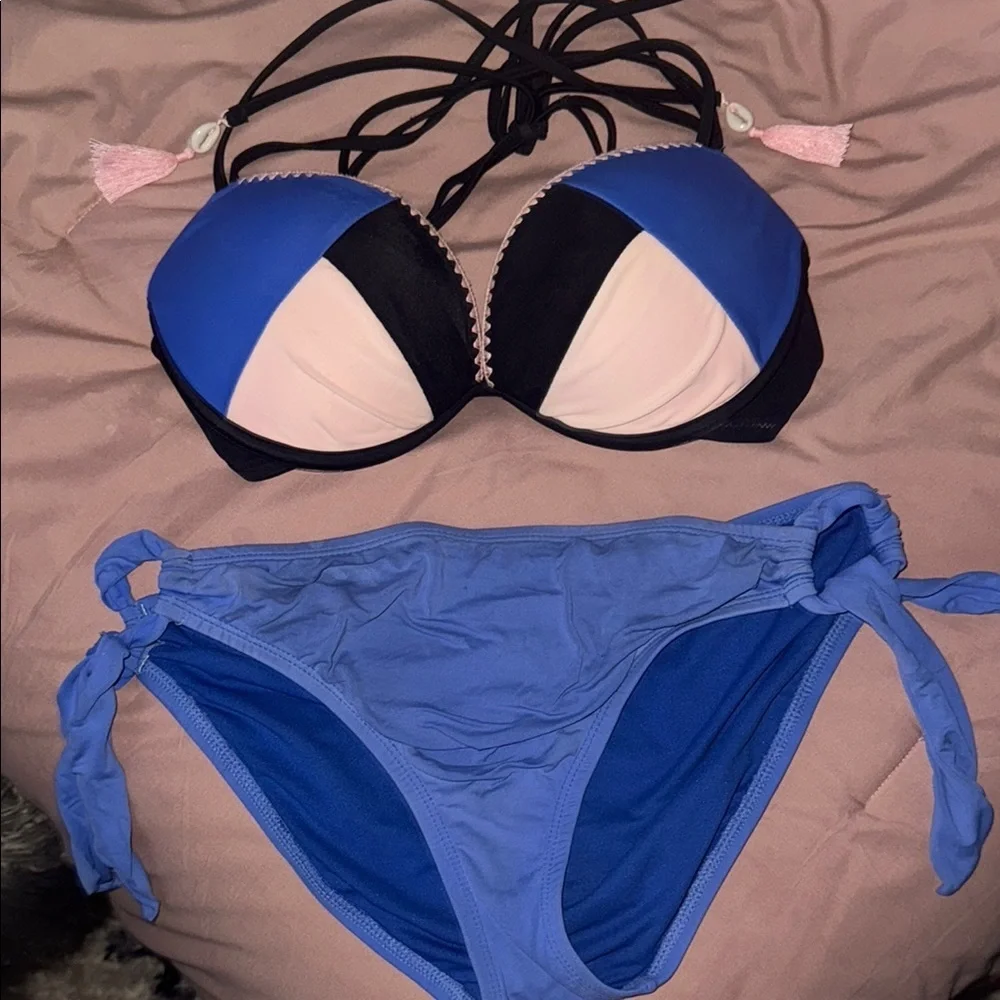 Colorblock Bikini Set
